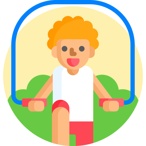 man jumping rope on lawn