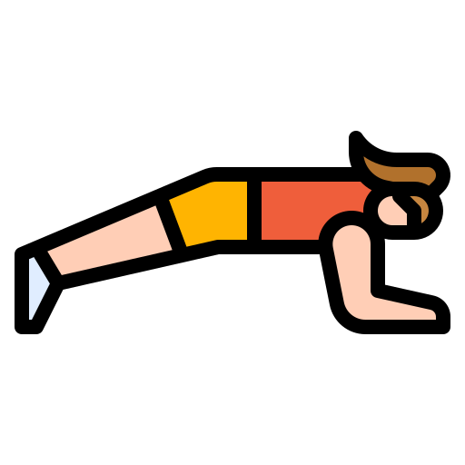 woman doing a plank on a mat