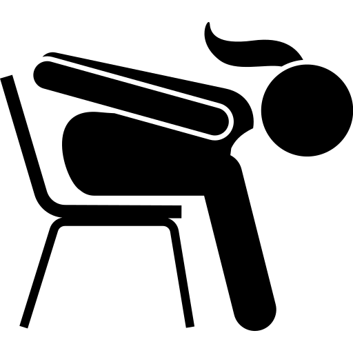 person stretching in chair