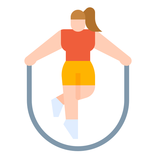 woman jumping-rope outside