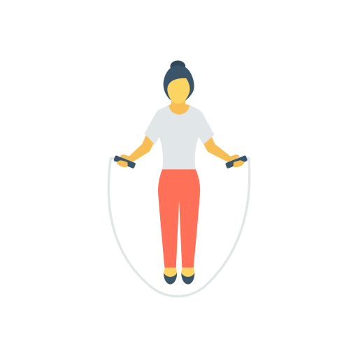 woman jumping rope with red pants
