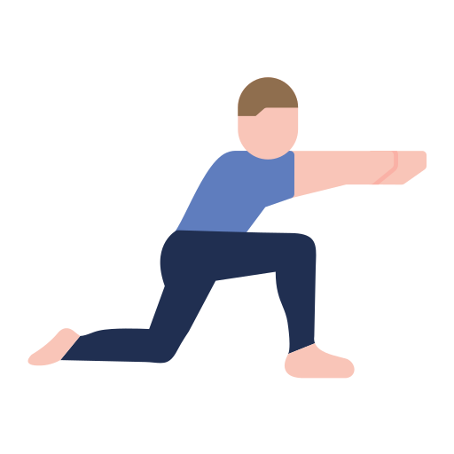 man doing lunges