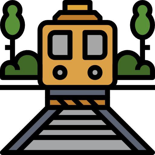 train crossing countryside
